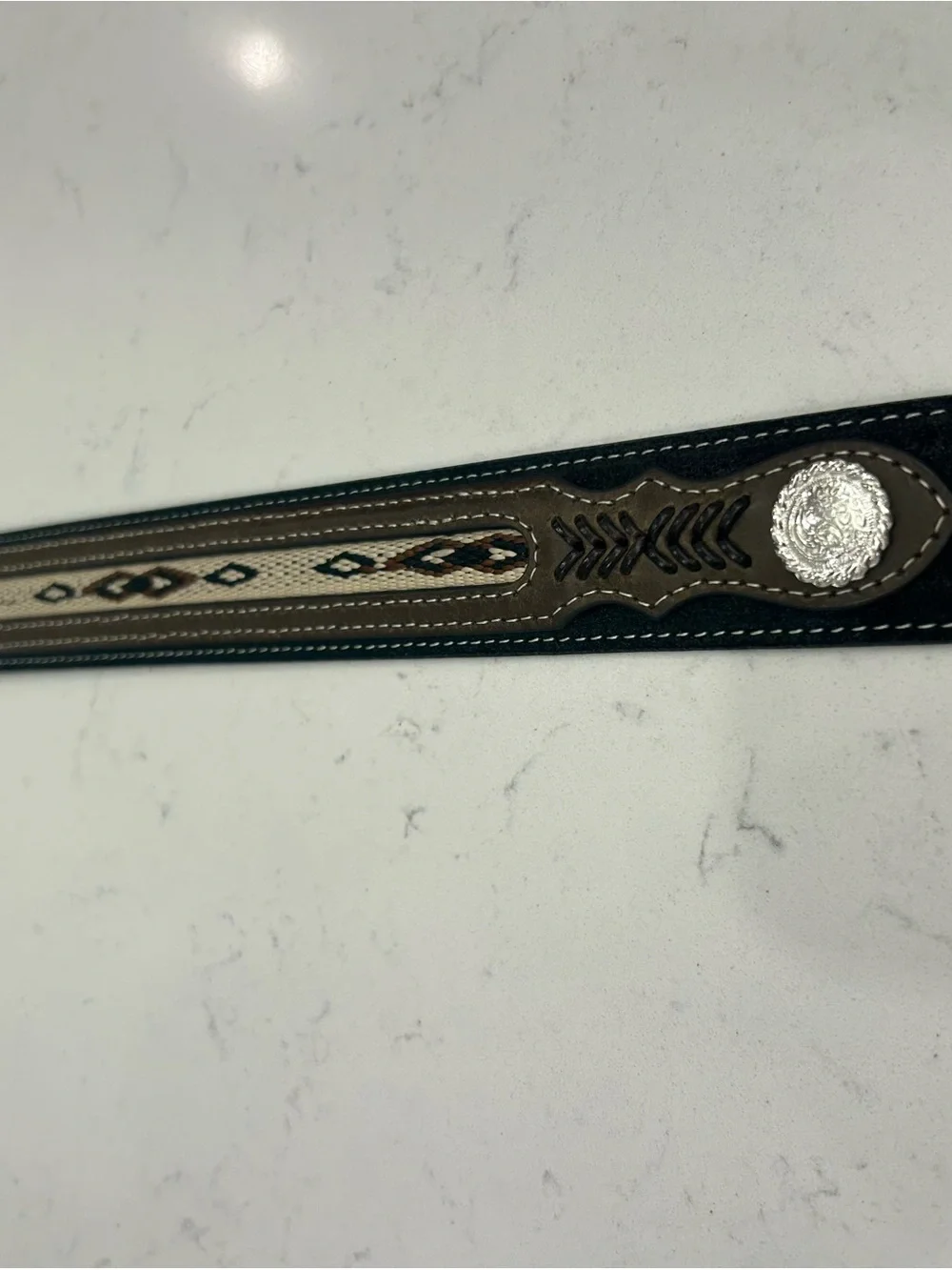 The Nocona Men's Top Hand Aztec Ribbon Belt